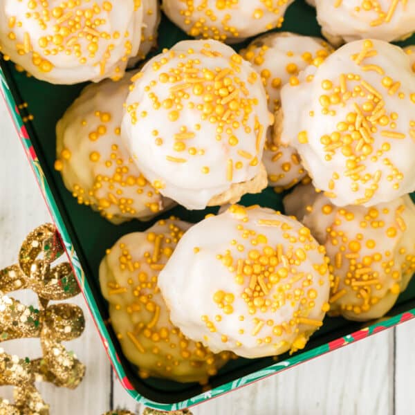 A tray of ricotta cookies.