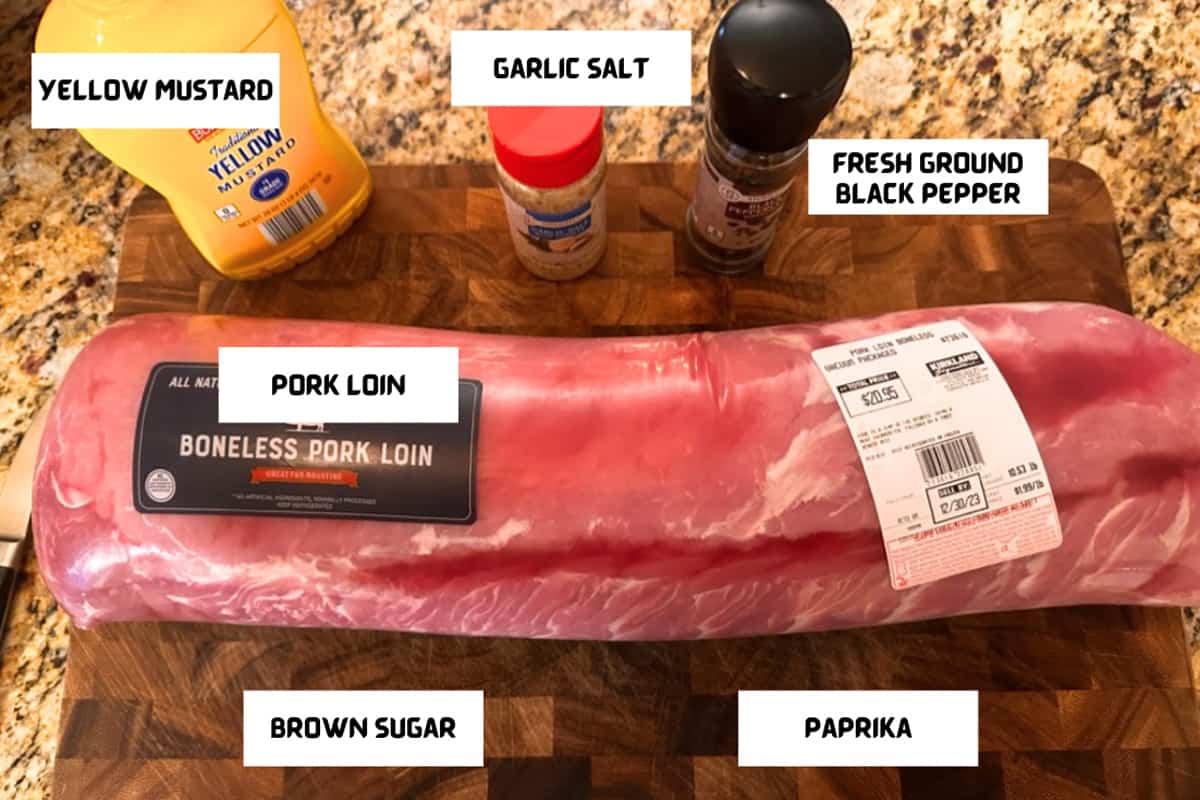 A pork loin with some other ingredients.