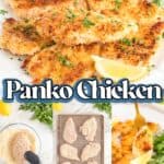 A plate of panko chicken.