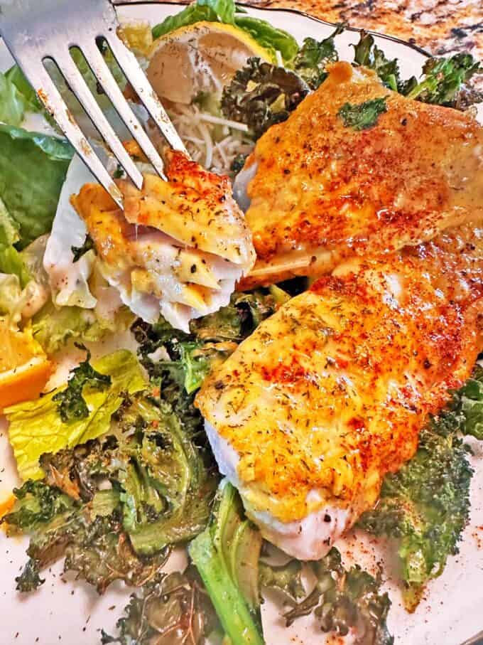 Air Fryer Rockfish with Golden Mayo Glaze Platter Talk