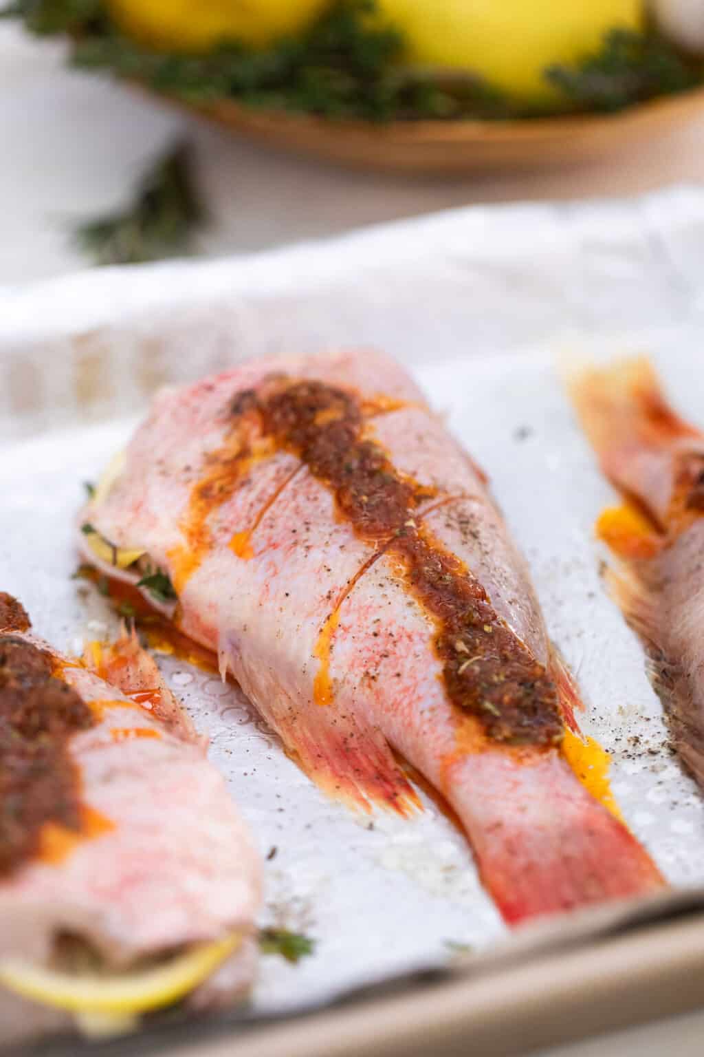 Baked Rockfish with Lemon and Garlic Platter Talk